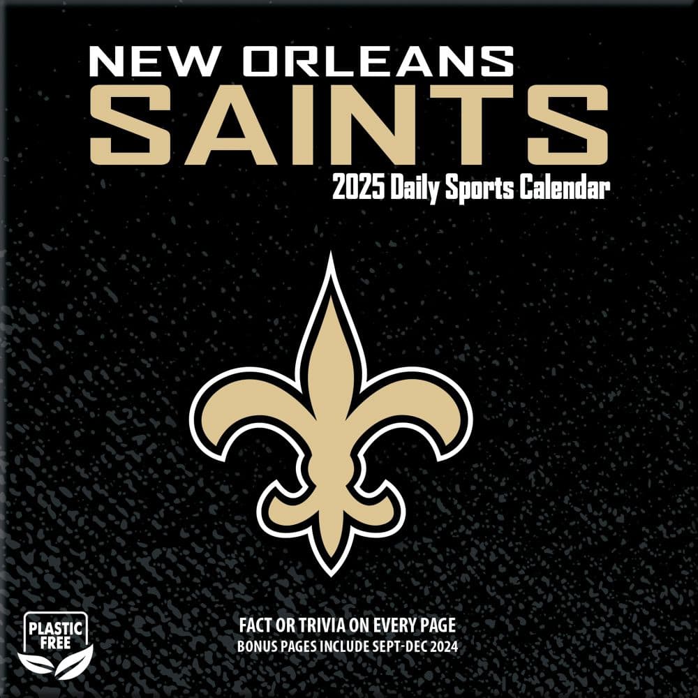 NFL New Orleans Saints 2025 Desk Calendar Sixth Alternate Image