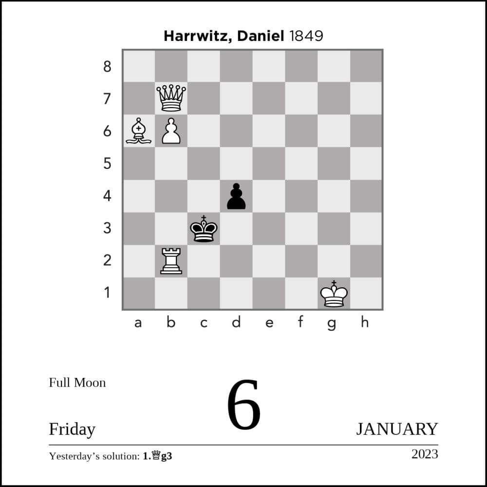 Chess 2023 Day-to-Day Calendar - Calendars.com