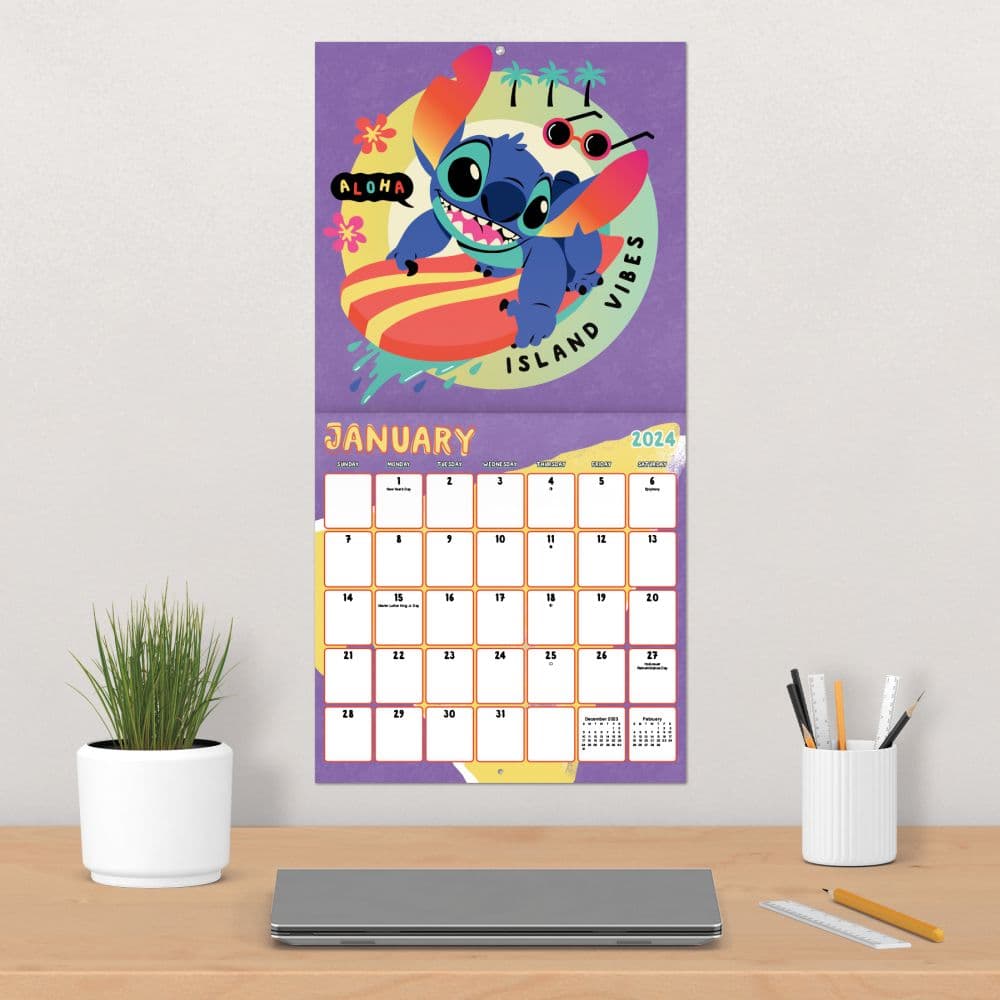 Stitch Exclusive with Print 2024 Wall Calendar