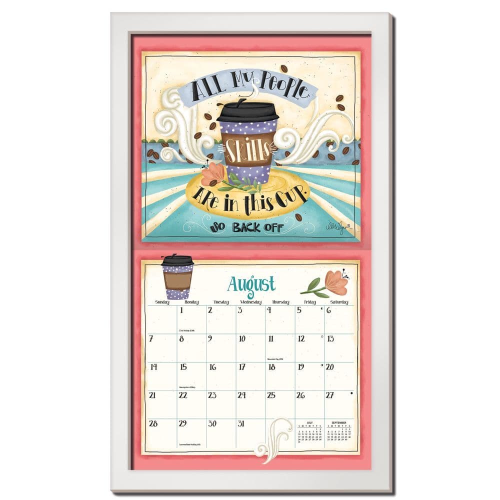 Contemporary Wall Calendar Frame - White Finish Main Image