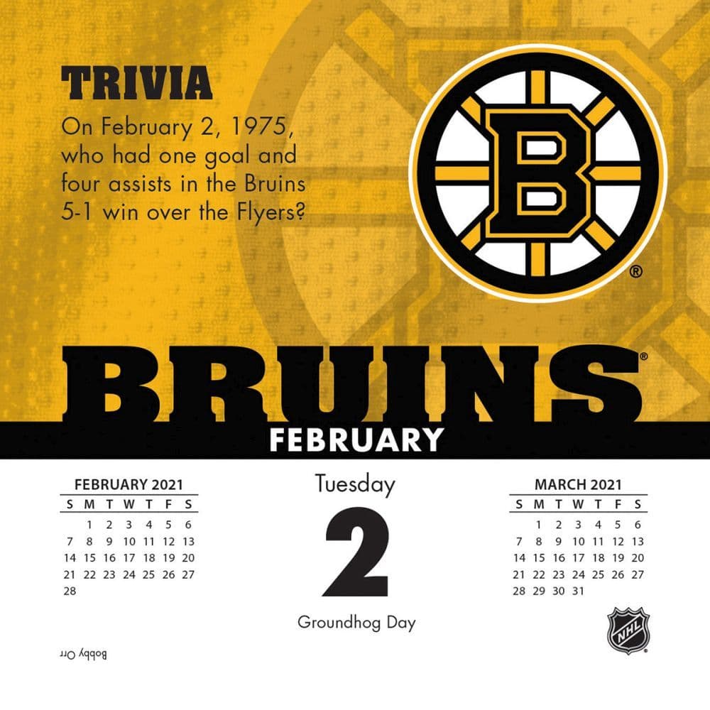 Boston Bruins 2021 Desk Calendar Calendars Com