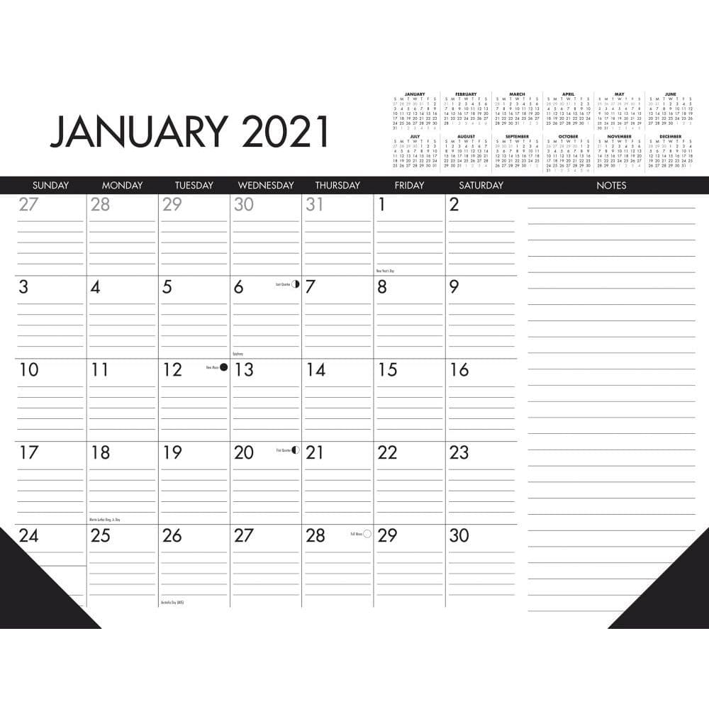 22x17 B&W Office Desk Calendar