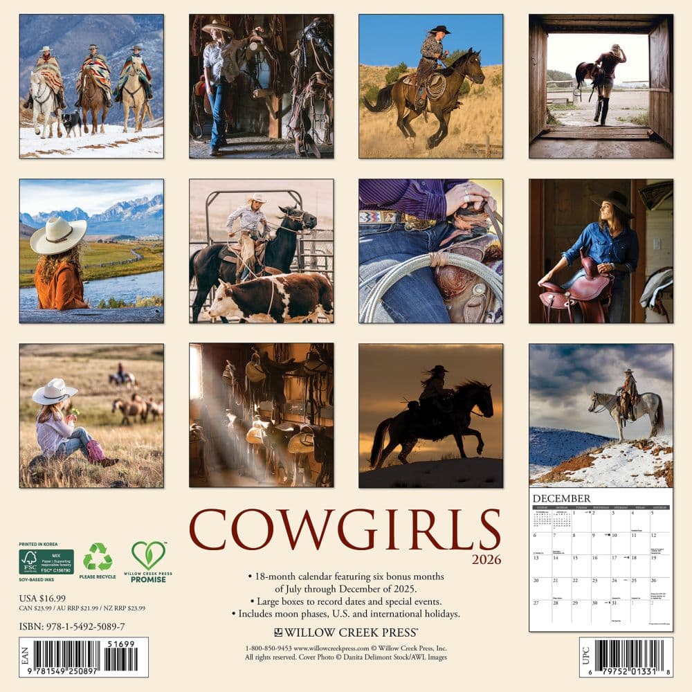 Cowgirls 2026 Wall Calendar First Alternate Image