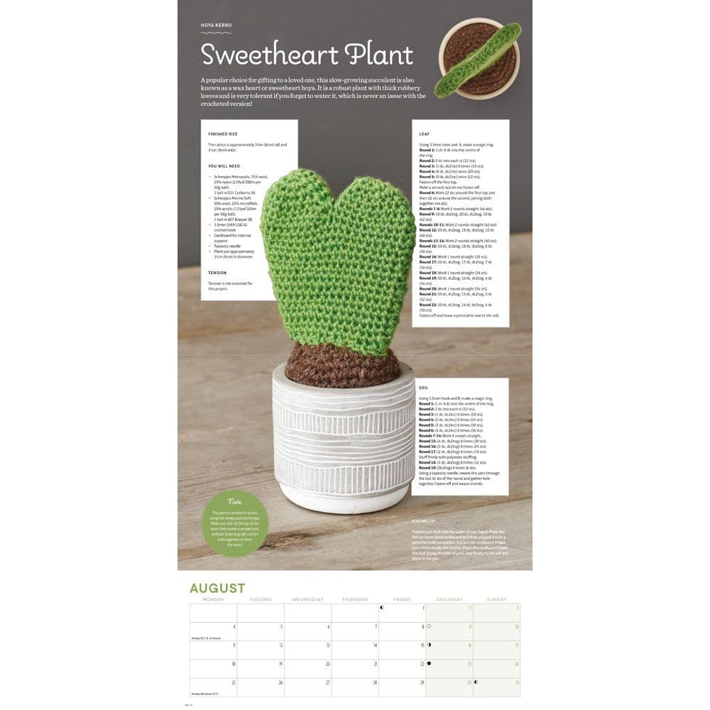 Crocheted Houseplants 2025 Wall Calendar Third Alternate Image width=&quot;1000&quot; height=&quot;1000&quot;