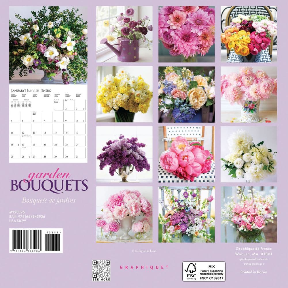 Garden Bouquets 2026 Mini Wall Calendar First Alternate Image