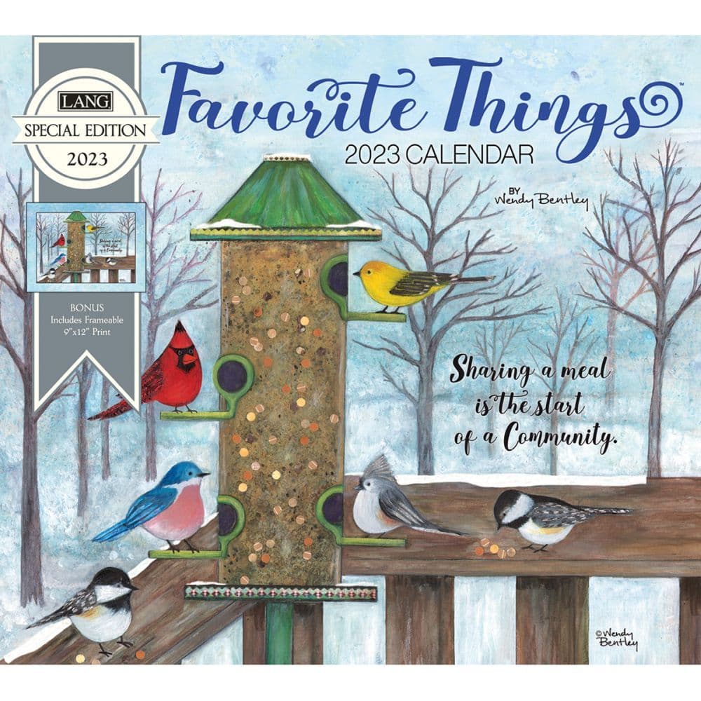 Favorite Things Special Edition 2023 Wall Calendar - Calendars.com