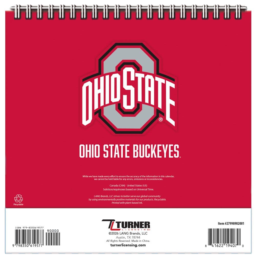 Ohio State Buckeyes 2027 Easel Desk Calendar Third Alternate Image