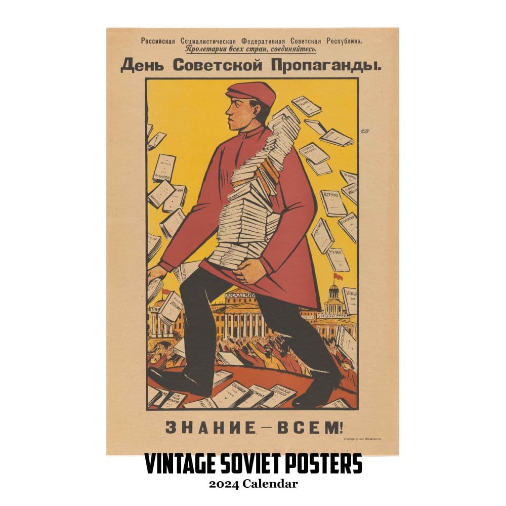 Vintage Soviet 2024 Poster Wall Calendar Main Product Image width=&quot;1000&quot; height=&quot;1000&quot;