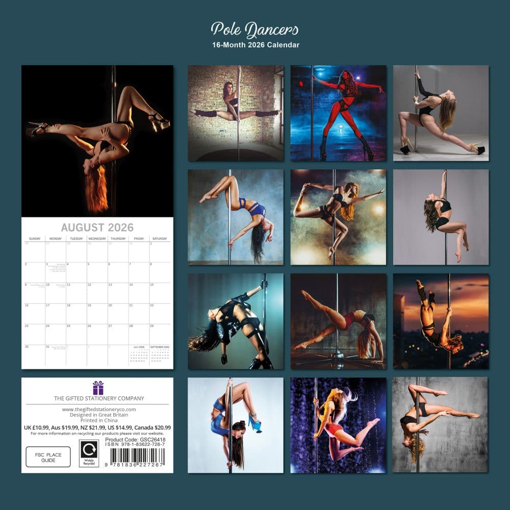 Pole Dancers 2026 Wall Calendar First Alternate Image