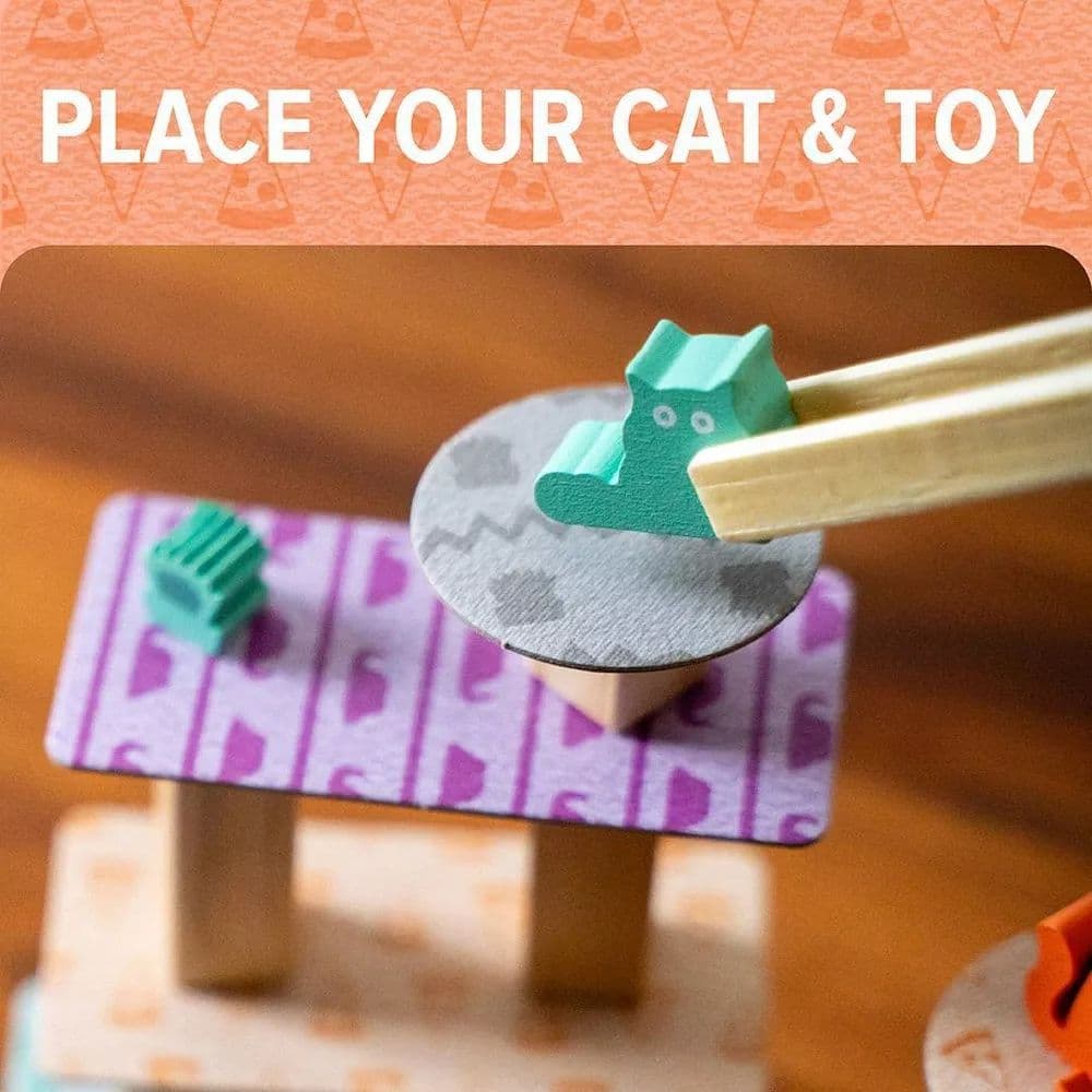 Cats Knocking Things of Ledges Board Game Third Alternate Image