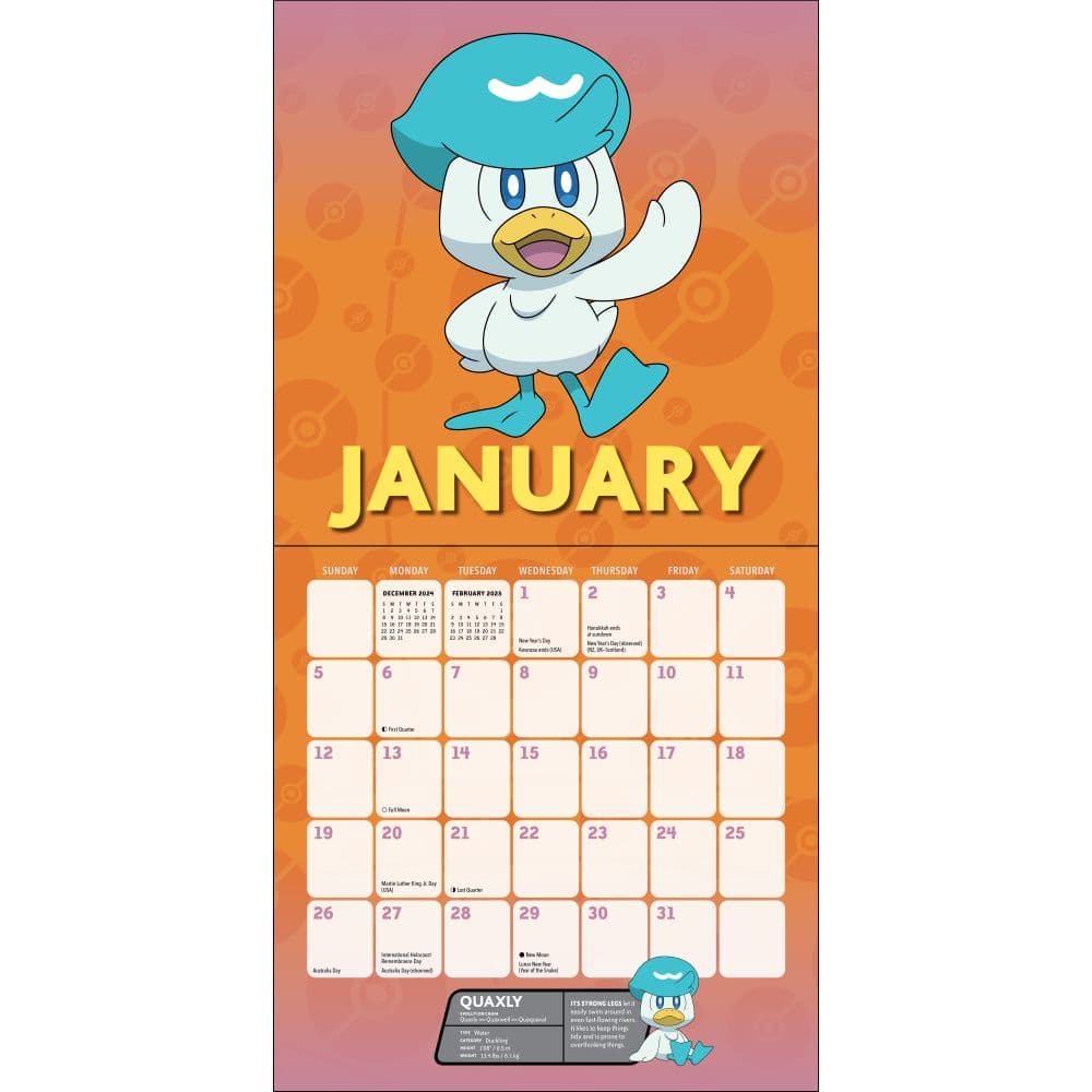 Pokemon 2025 Wall Calendar