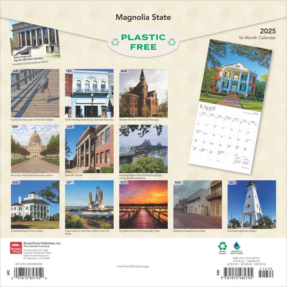 Magnolia State Mississippi 2025 Wall Calendar First Alternate Image width=&quot;1000&quot; height=&quot;1000&quot;