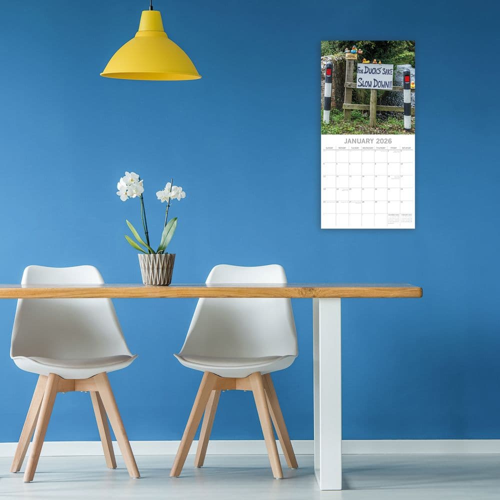 Danger Hilarious Road Signs 2026 Wall Calendar Second Alternate Image