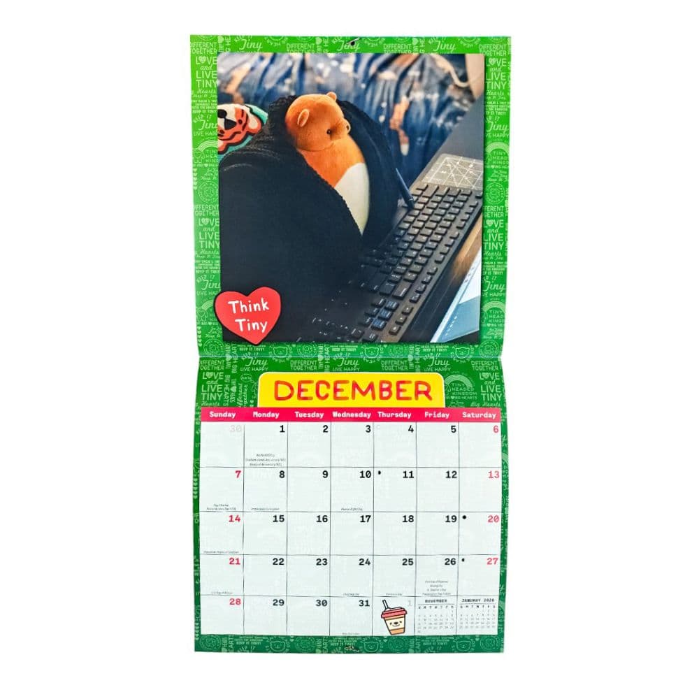 Tiny Headed Kingdom 2024 Wall Calendar December