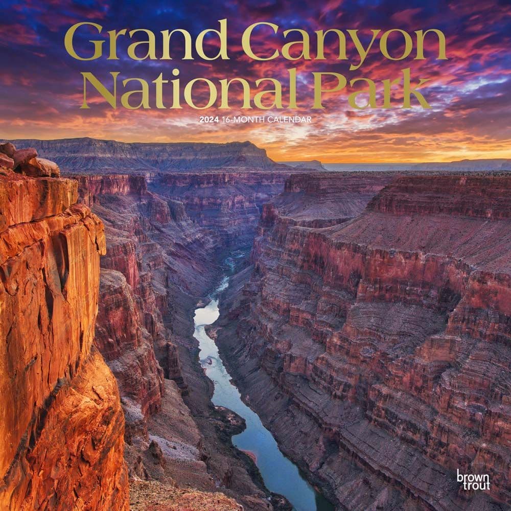 Grand Canyon National Park 2024 Wall Calendar Main Product Image width=&quot;1000&quot; height=&quot;1000&quot;