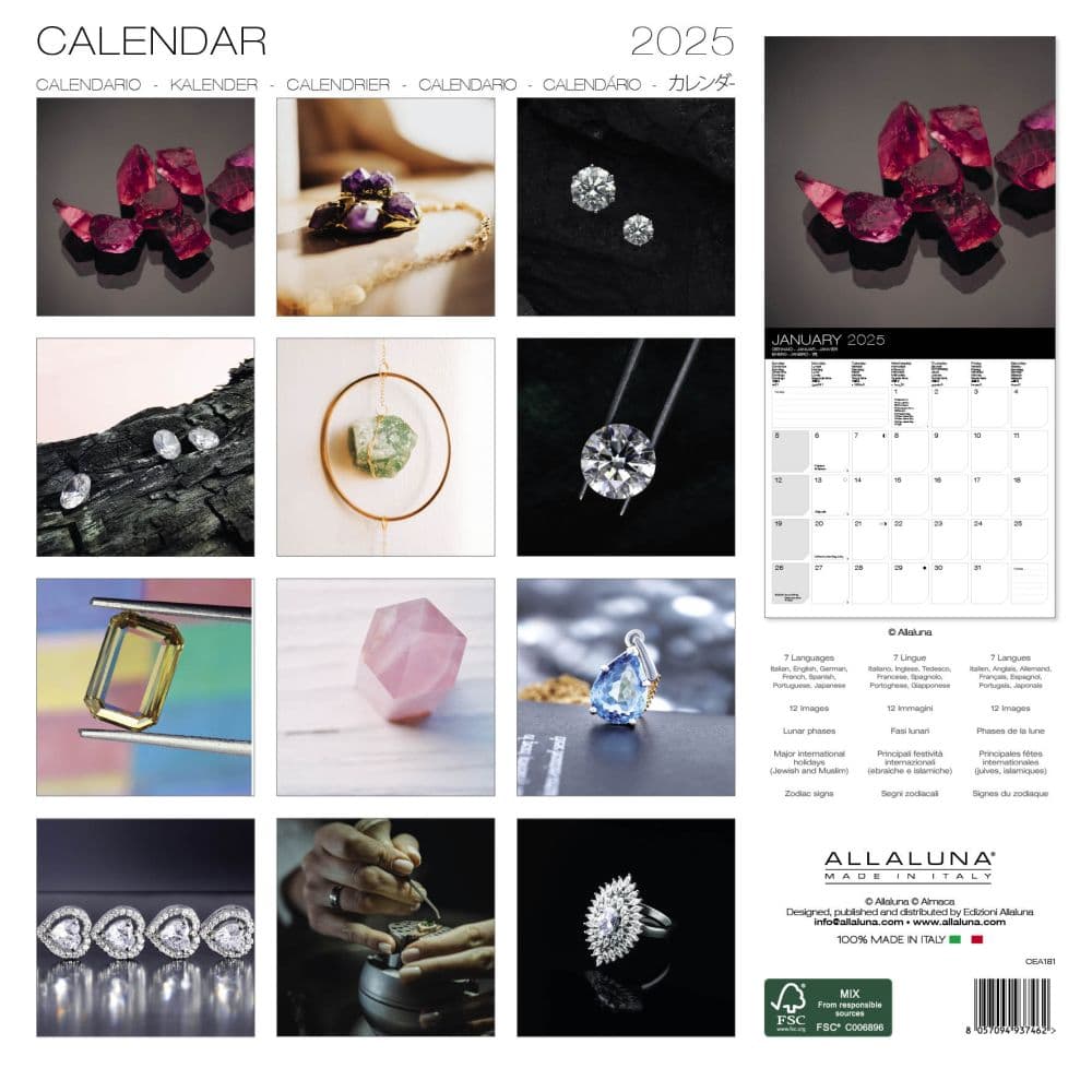 Jewels 2025 Wall Calendar First Alternate Image