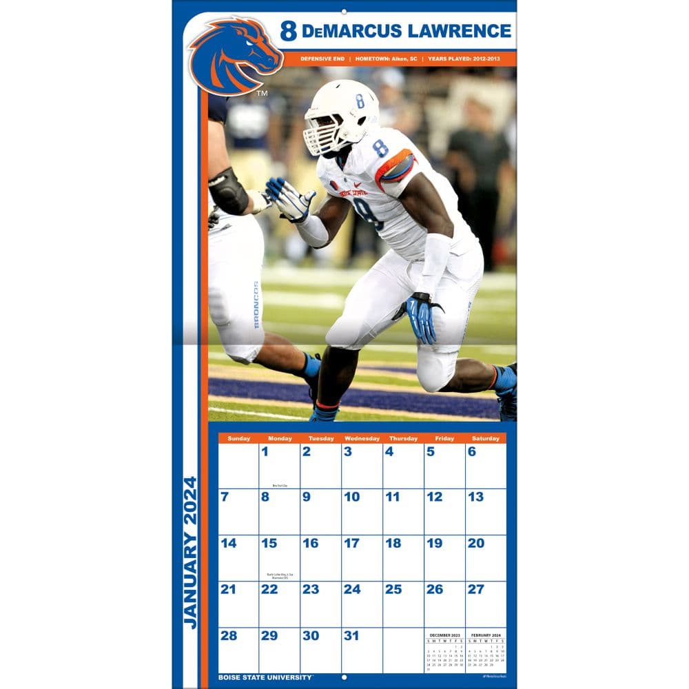 Boise State Broncos 2024 Wall Calendar - Calendars.com