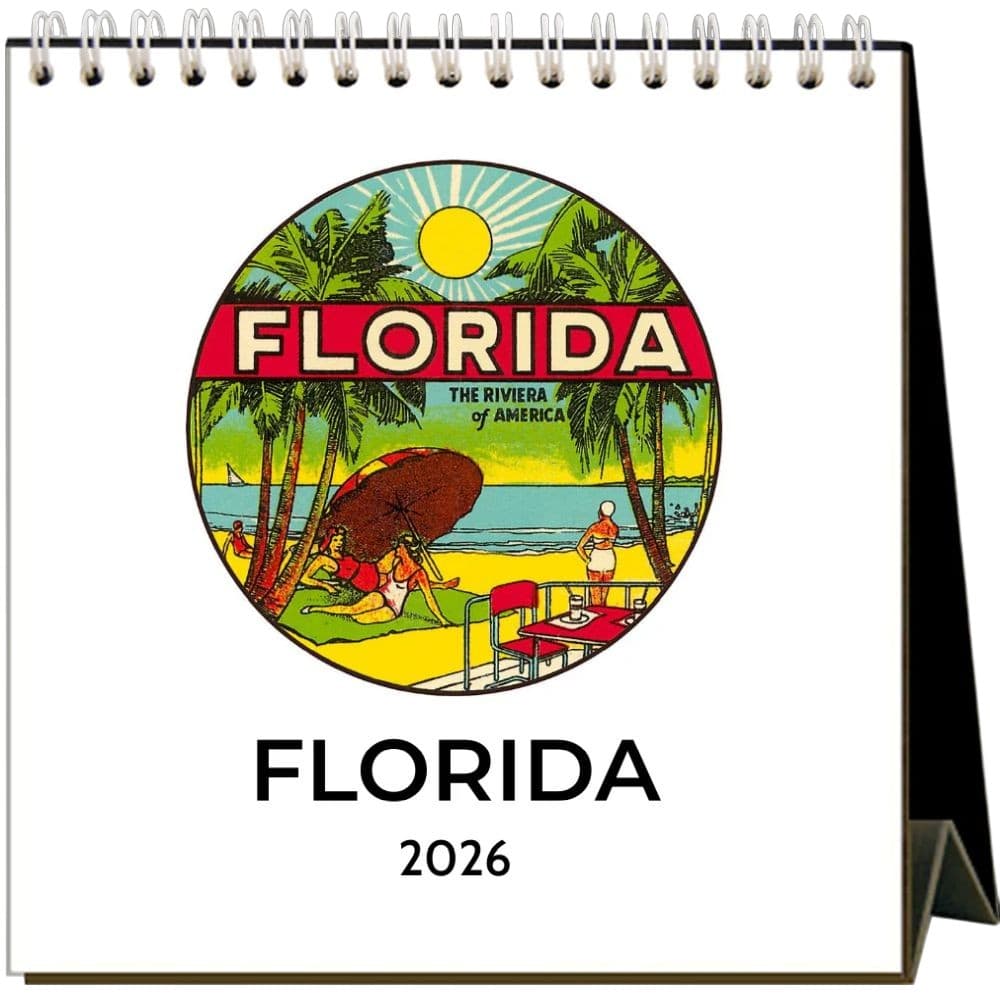 Florida 2026 Easel Desk Calendar Main Product Image