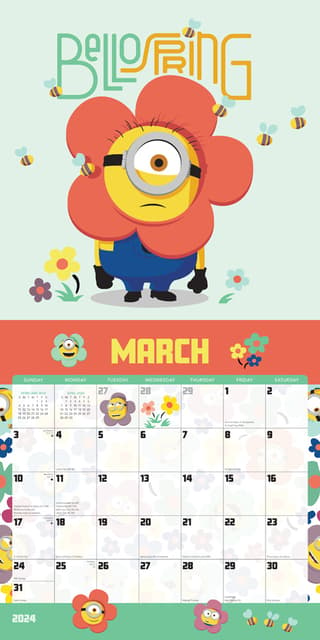 Minions 2024 Wall Calendar - Calendars.com