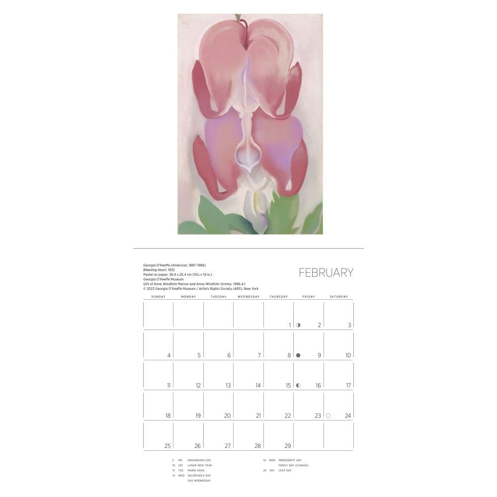 O&#39;Keeffe 2024 Mini Wall Calendar Alt2