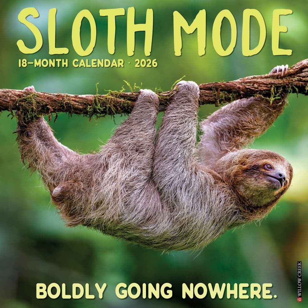 Sloth Mode 2026 Wall Calendar Main Image
