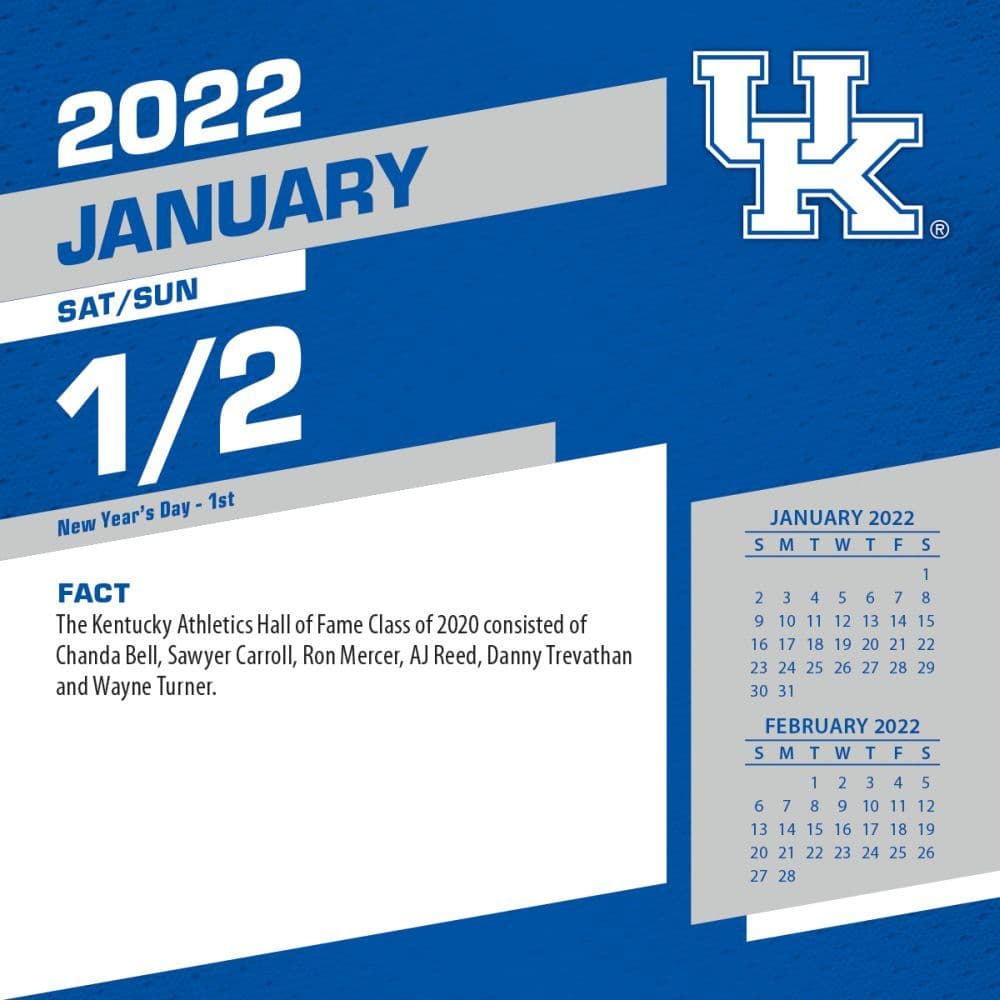 Col Kentucky Wildcats 2022 Desk Calendar - Calendars.com