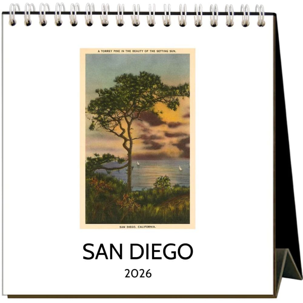San Diego Nostalgic 2026 Easel Desk Calendar Main Product Image