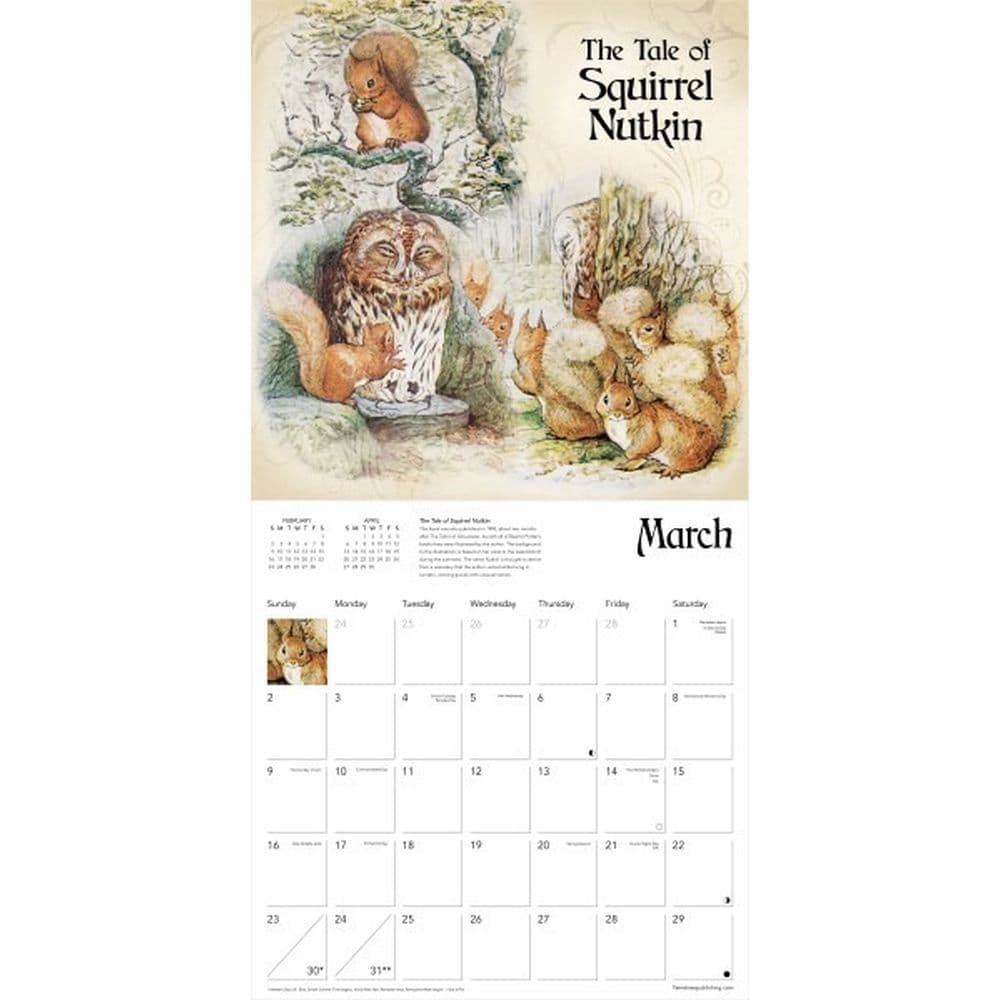 Beatrix Potter Library 2025 Wall Calendar Second Alternate Image