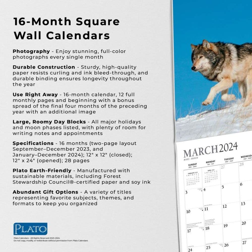 Wolf Pack 2024 Wall Calendar Fourth Alternate Image width=&quot;1000&quot; height=&quot;1000&quot;