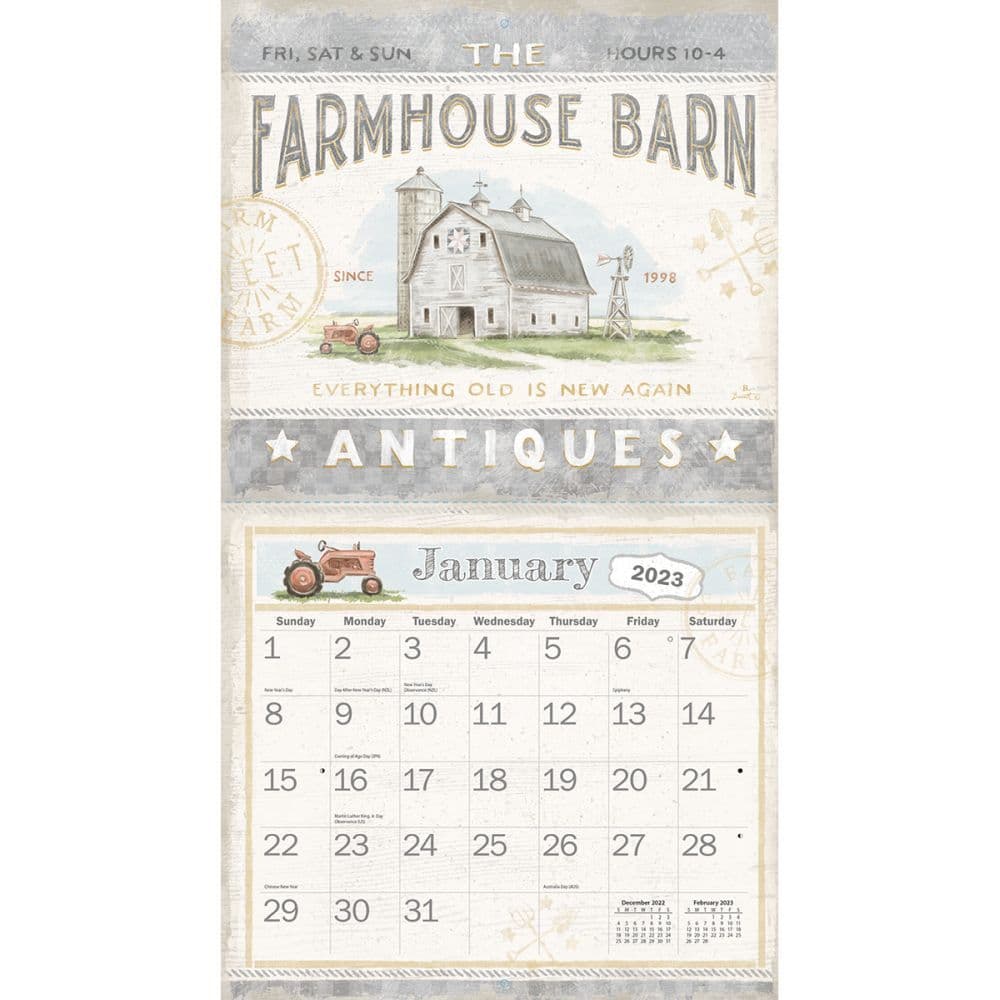 Farmhouse 2023 Wall Calendar - Calendars.com