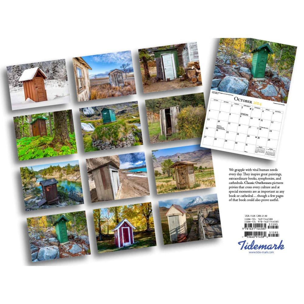 Outhouses Classic 2024 Wall Calendar