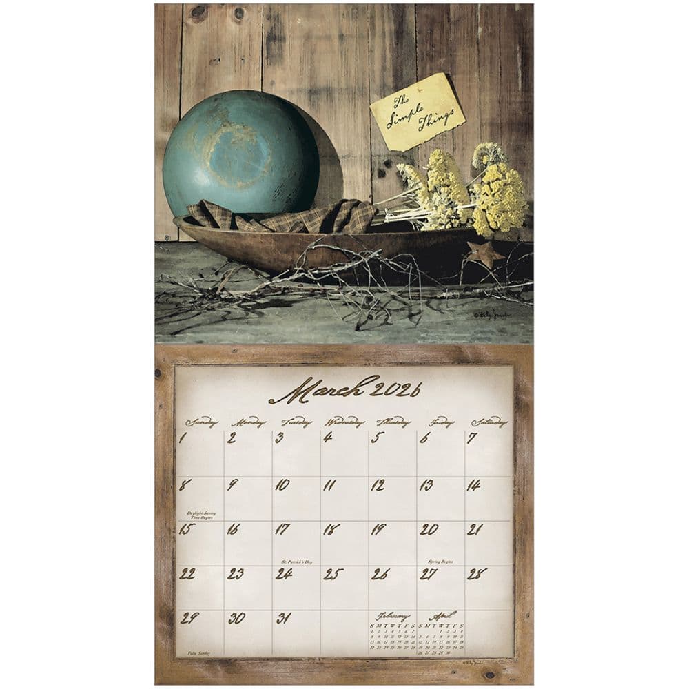 Simple Treasures by Billy Jacobs 2026 Wall Calendar Second Alternate Image