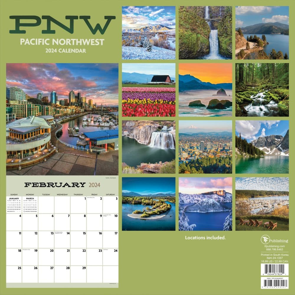 Pacific Northwest 2024 Wall Calendar