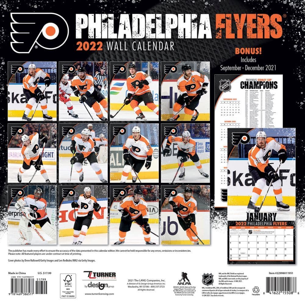 Flyers 2022 Schedule Philadelphia Flyers 2022 Wall Calendar - Calendars.com