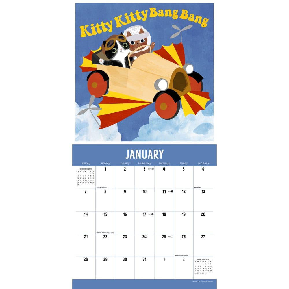 Mewvie Cats 2024 Wall Calendar