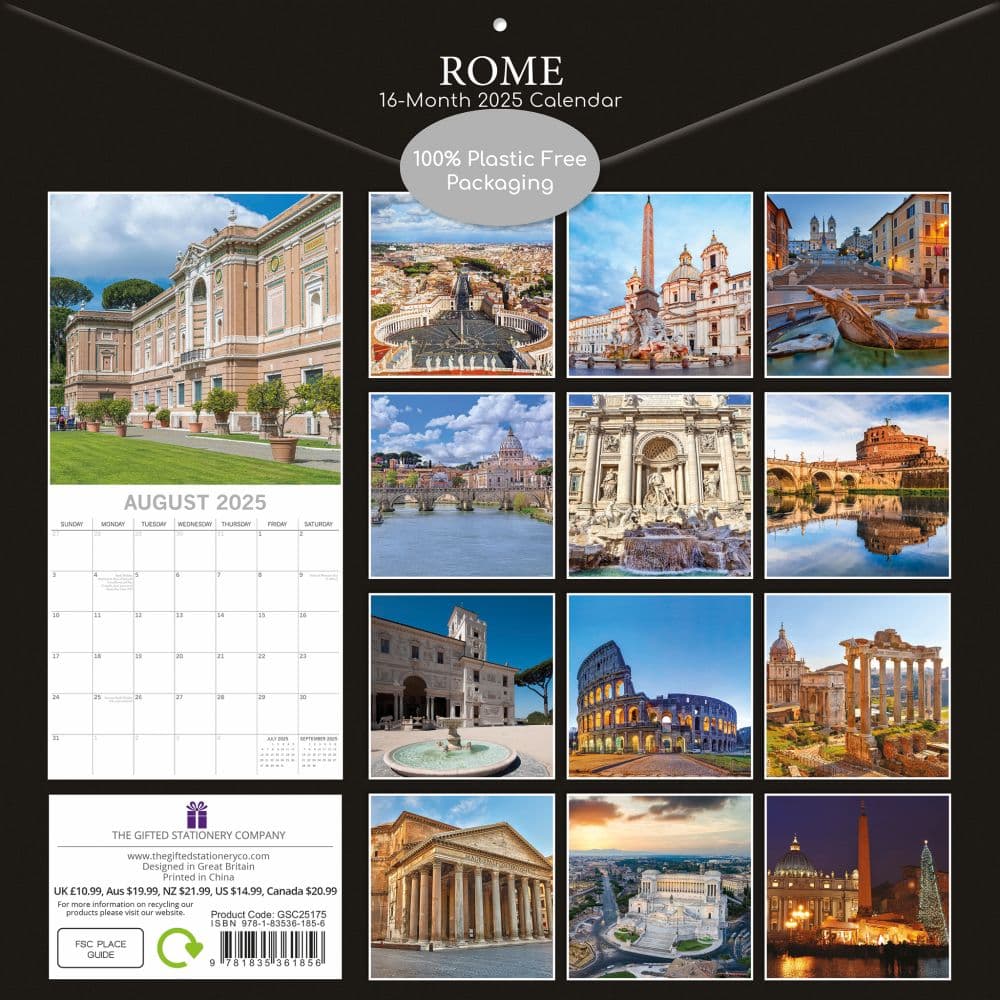 Rome 2025 Wall Calendar First Alternate Image width=&quot;1000&quot; height=&quot;1000&quot;