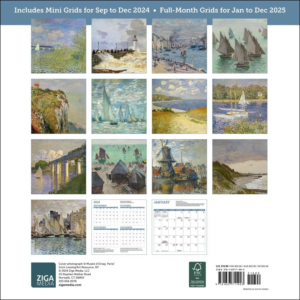 Monet At Sea 2025 Wall Calendar First Alternate Image width=&quot;1000&quot; height=&quot;1000&quot;