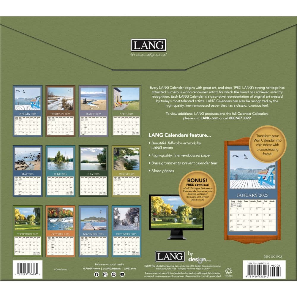 Cottage Country by David Ward 2025 Wall Calendar