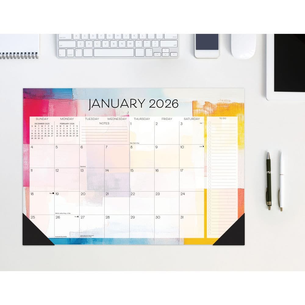 Art Abstract Academic 2026 Monthly Small Desk Pad Main Image