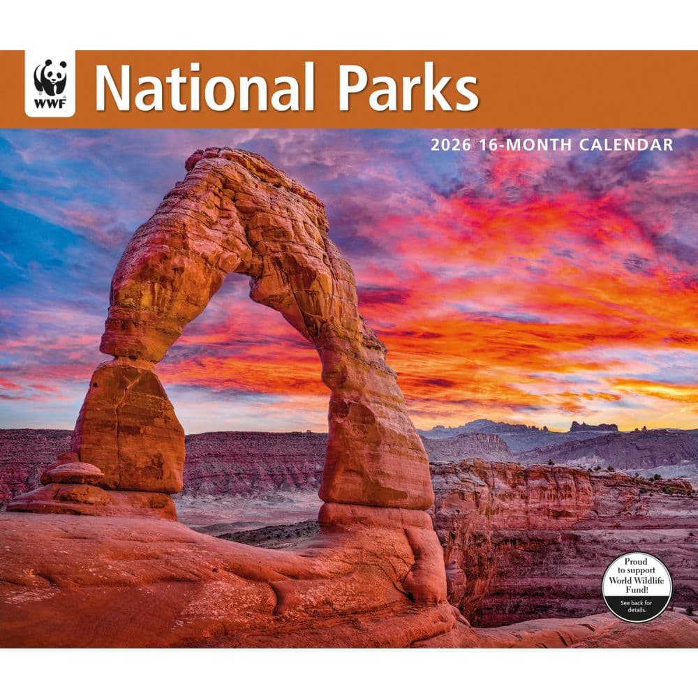 National Parks WWF 2026 Wall Calendar Main Image
