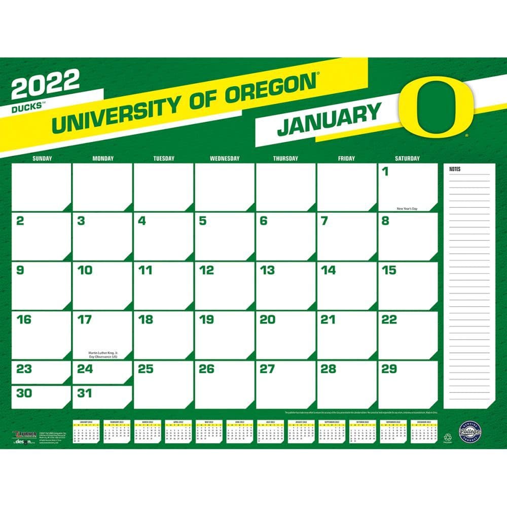 2022 Oregon Ducks Calendars