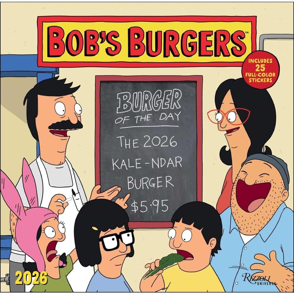 Bobs Burgers 2026 Wall Calendar Main Product Image
