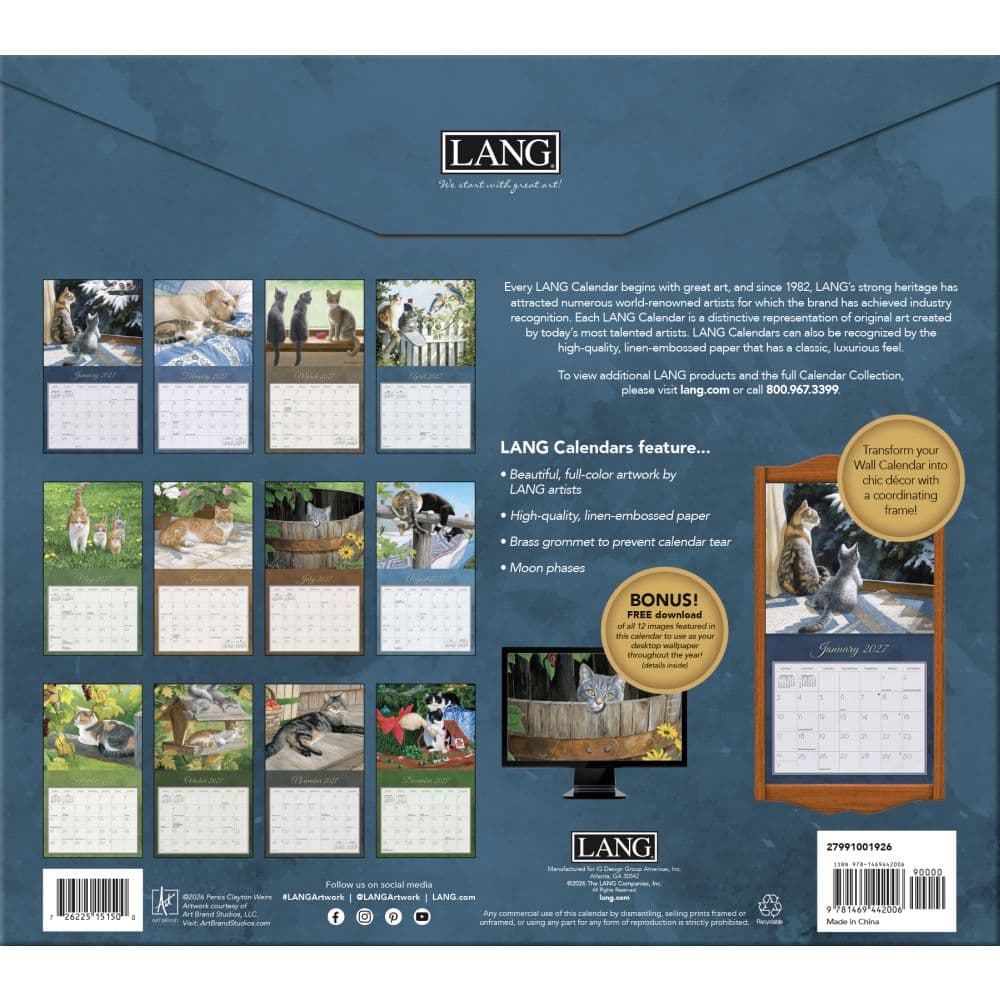 Love of Cats 2027 Wall Calendar by Persis Clayton Weirs First Alternate Image