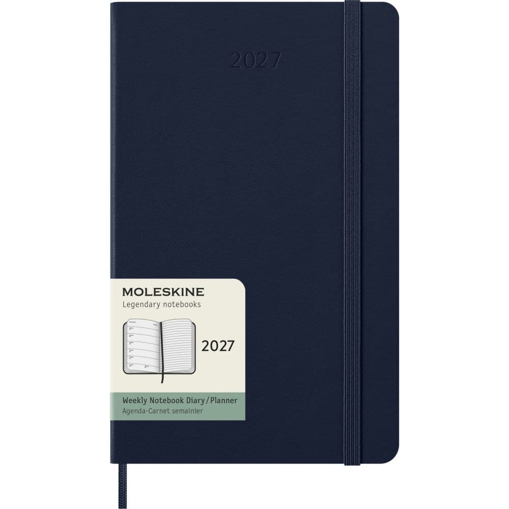 Moleskine Sapphire Blue Large Hard Cover 2027 Weekly Planner Main Product Image