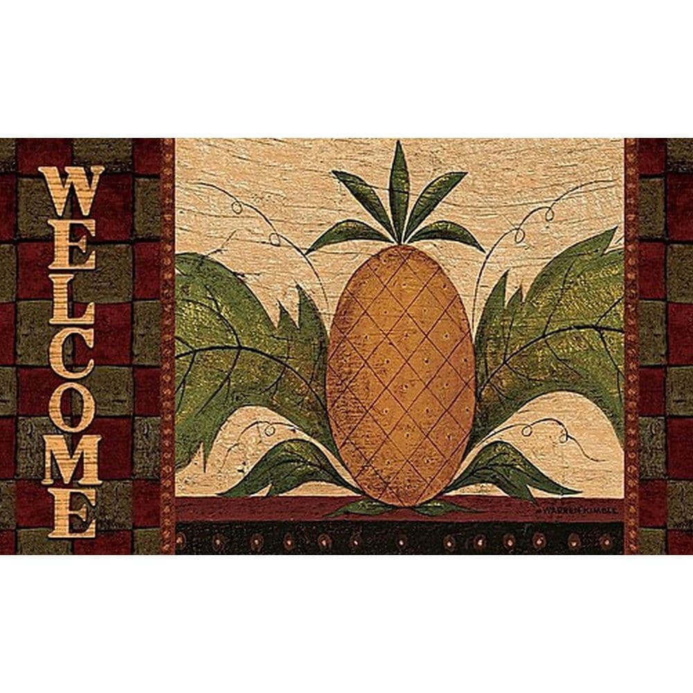 Welcome Pineapple Door Mat by Warren Kimble Main Product  Image width=&quot;1000&quot; height=&quot;1000&quot;