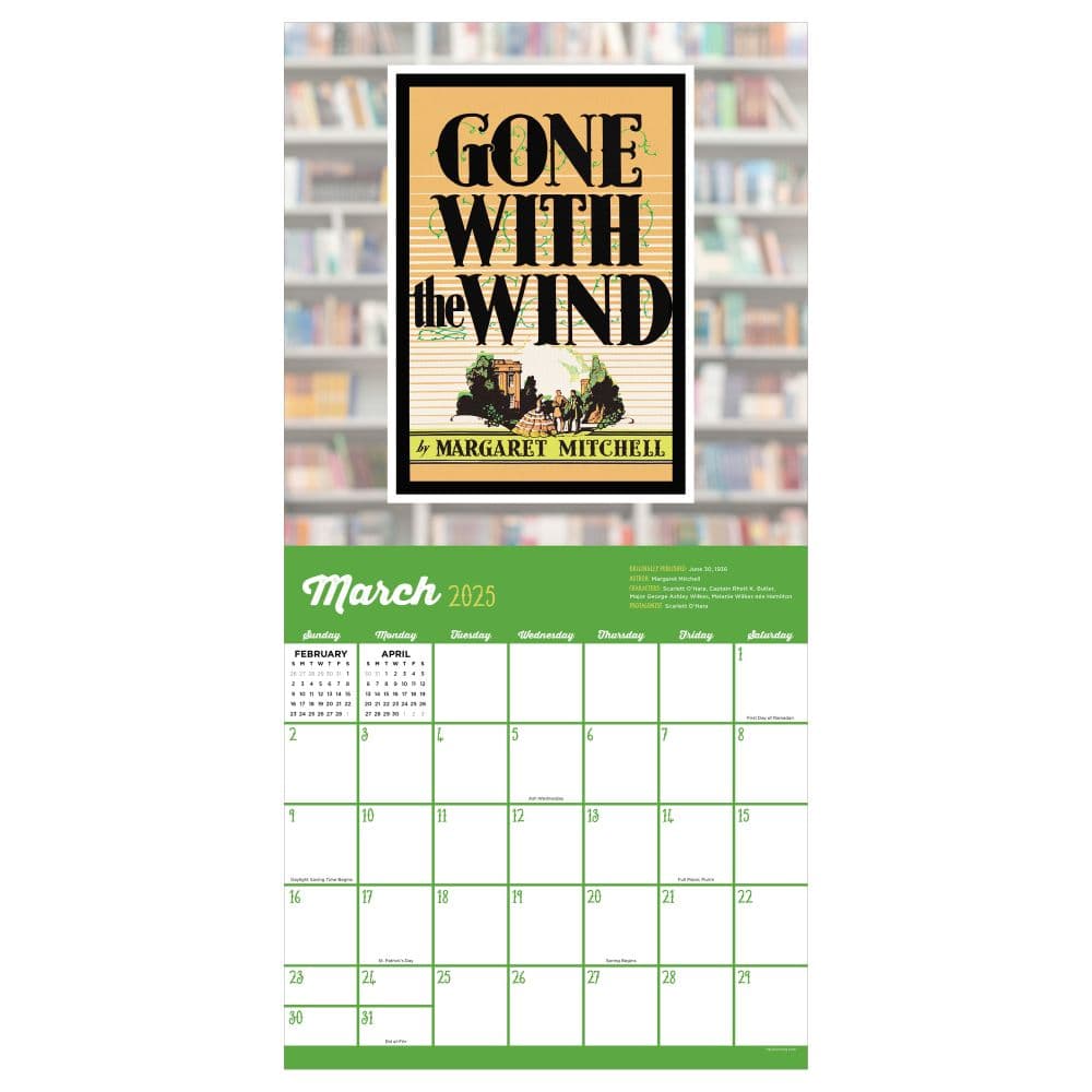 Banned Book Club 2025 Wall Calendar Gone with the Wind