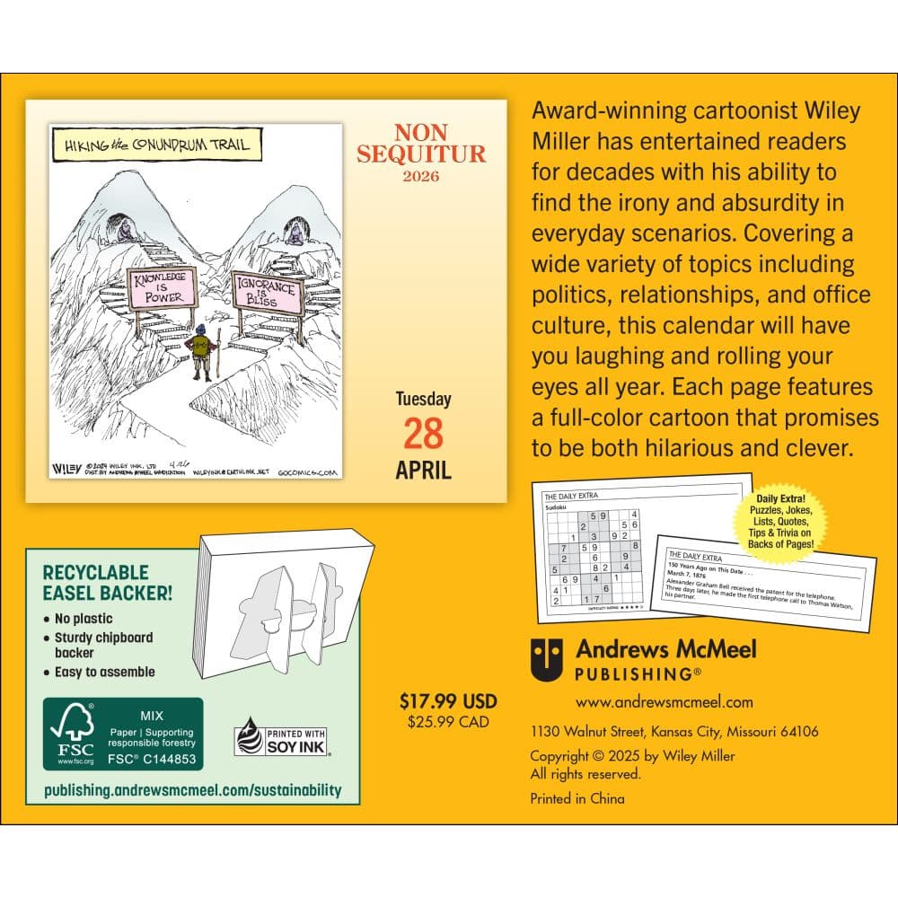 Non Sequitur 2026 Desk Calendar First Alternate Image