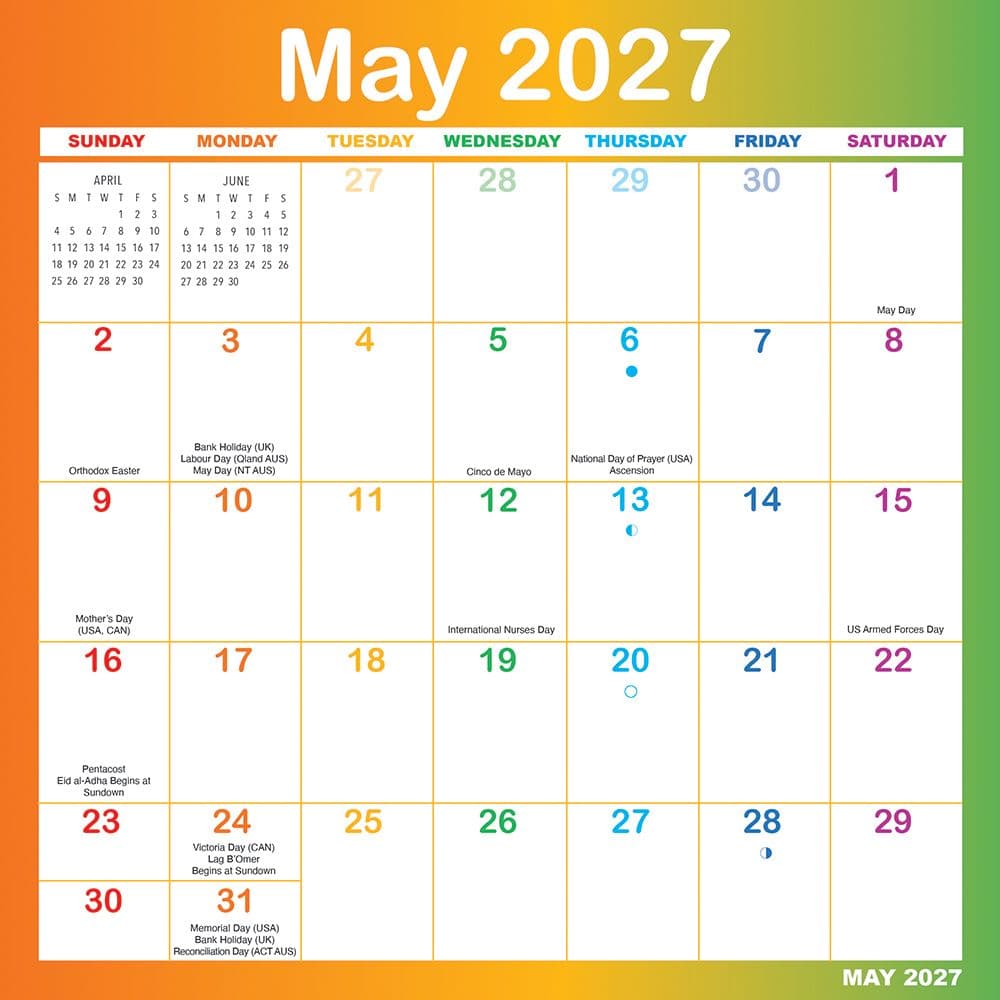 Rainbow Magic Grip 2027 Wall Calendar Eighth Alternate Image