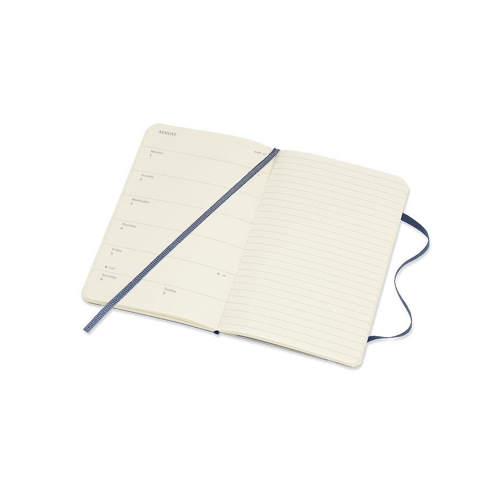 Moleskine 2021 Weekly Notebook Planner Large Soft Cover Sapphire Blue