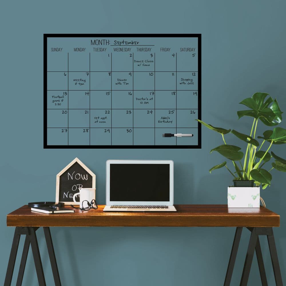 Clear 17.5 X 24 Dry Erase Calendar - Calendars.com